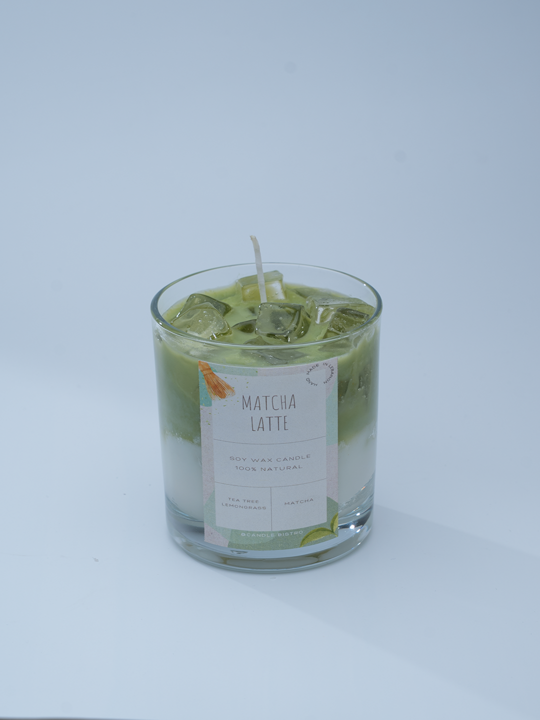 Matcha latte candle
